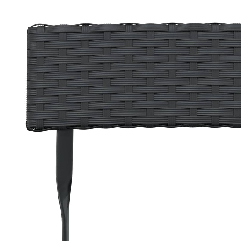 vidaXL 6 db fekete polyrattan és acél összecsukható bisztrószék