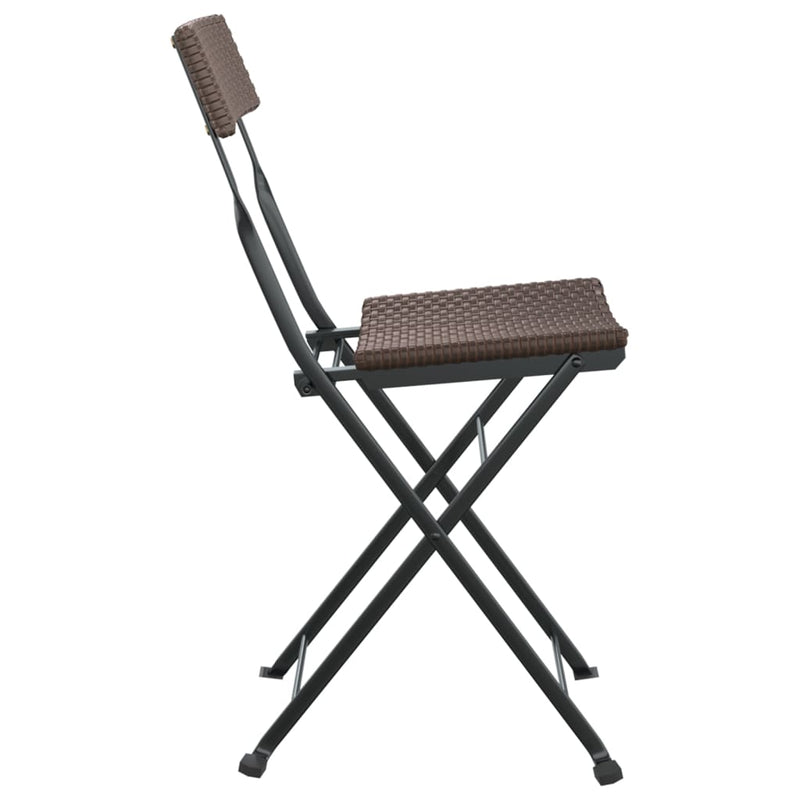 vidaXL 6 db barna polyrattan összecsukható bisztrószék