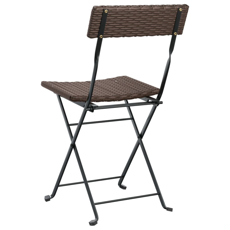 vidaXL 6 db barna polyrattan összecsukható bisztrószék