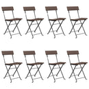 vidaXL 8 db barna polyrattan összecsukható bisztrószék