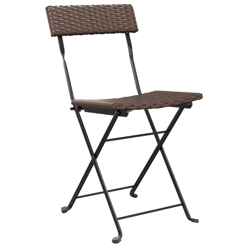 vidaXL 8 db barna polyrattan összecsukható bisztrószék