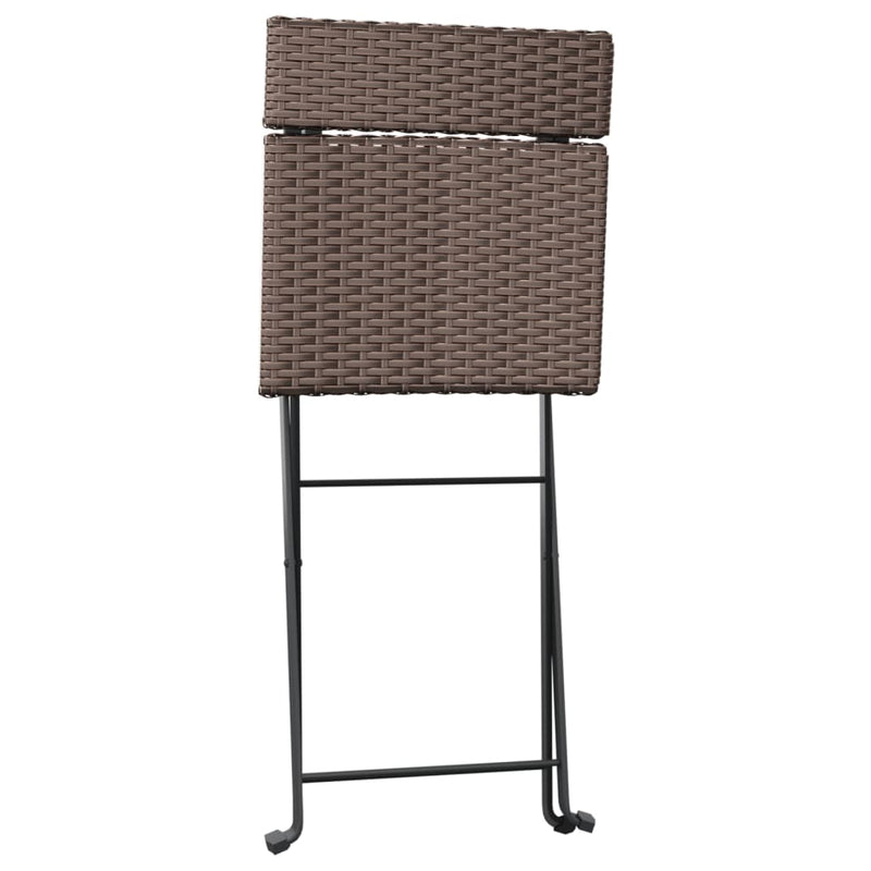 vidaXL 8 db barna polyrattan összecsukható bisztrószék