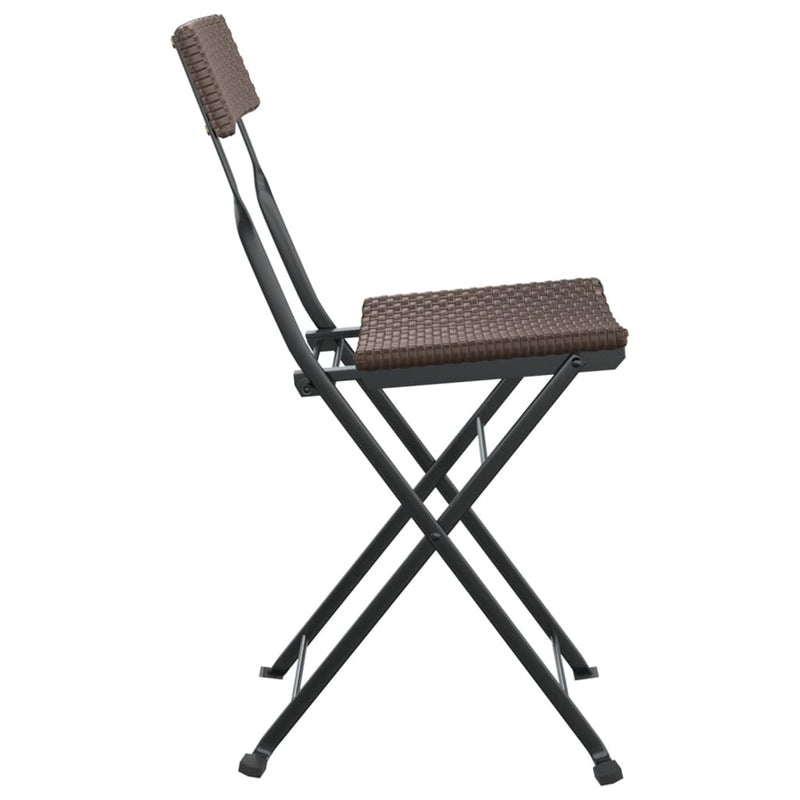 vidaXL 8 db barna polyrattan összecsukható bisztrószék