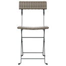 vidaXL 4 db szürke polyrattan összecsukható bisztrószék