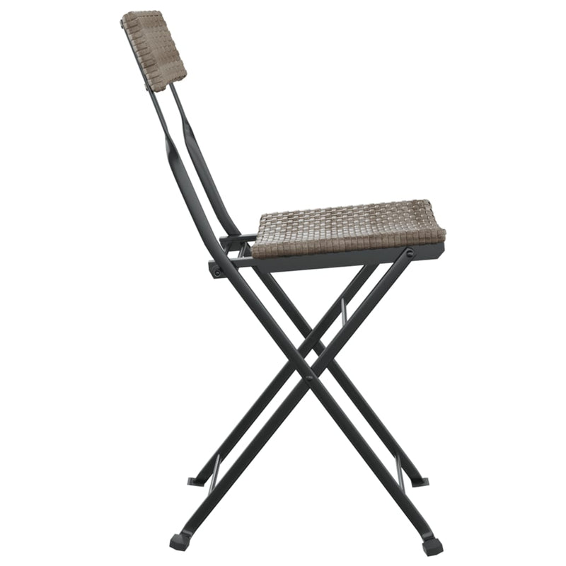 vidaXL 8 db szürke polyrattan összecsukható bisztrószék