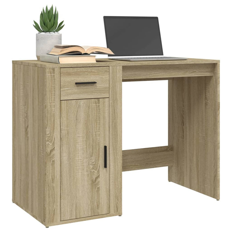 vidaXL sonoma tölgy színű szerelt fa íróasztal 100 x 49 x 75 cm