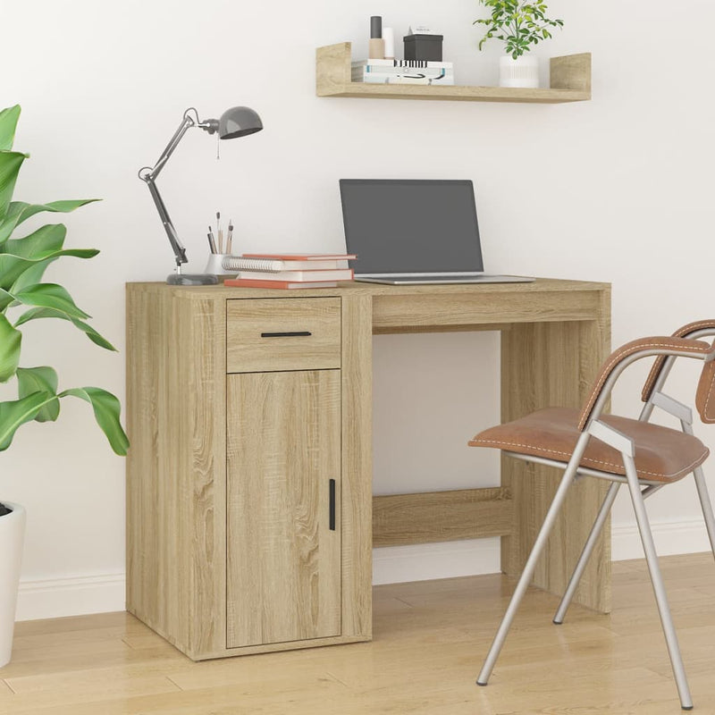 vidaXL sonoma tölgy színű szerelt fa íróasztal 100 x 49 x 75 cm