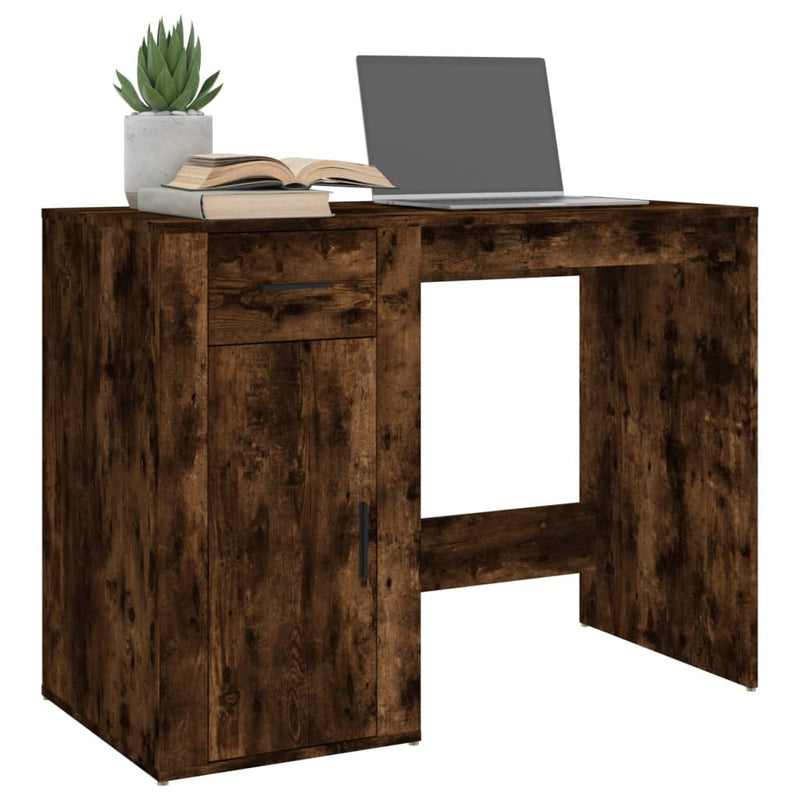 vidaXL füstös tölgy színű szerelt fa íróasztal 100x49x75 cm
