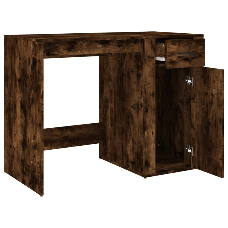 vidaXL füstös tölgy színű szerelt fa íróasztal 100x49x75 cm