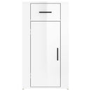 vidaXL magasfényű fehér szerelt fa asztal-kocsi 40x49x75 cm