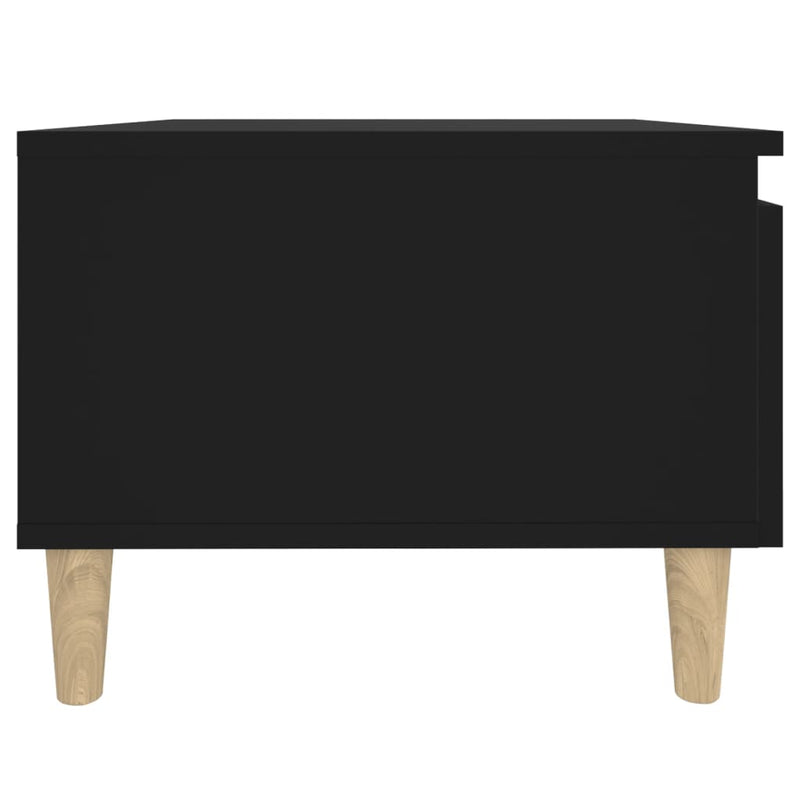 vidaXL fekete szerelt fa kisasztal 50 x 46 x 35 cm