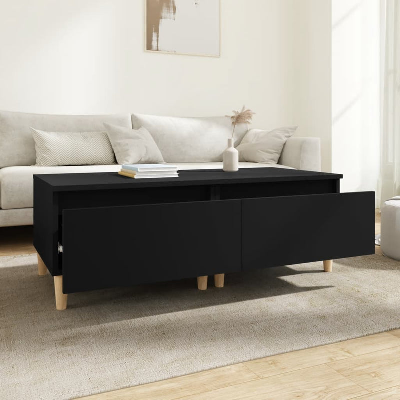 vidaXL 2 db fekete színű szerelt fa kisasztal 50 x 46 x 35 cm