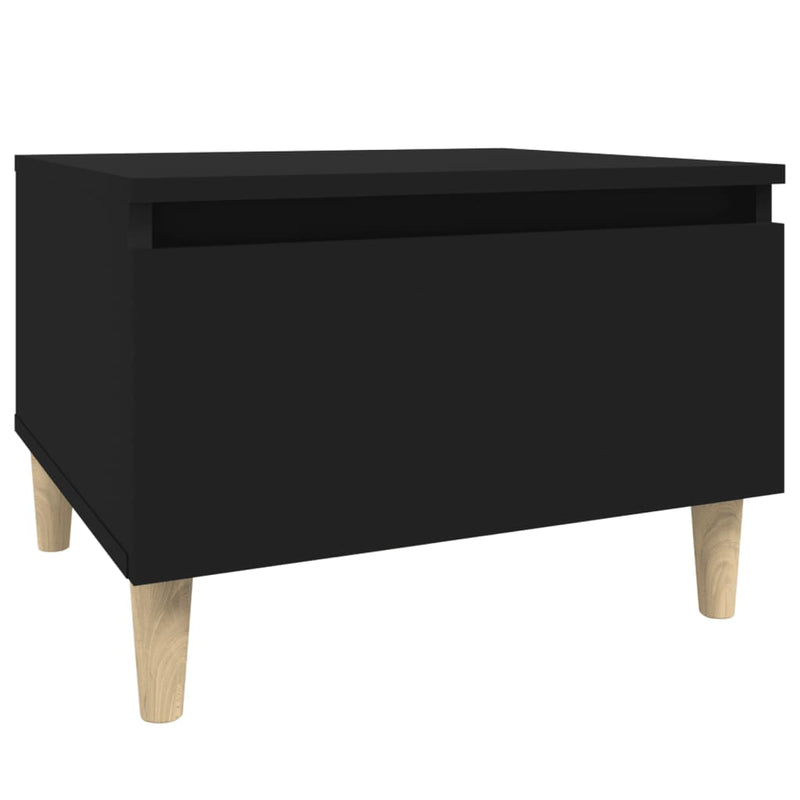 vidaXL 2 db fekete színű szerelt fa kisasztal 50 x 46 x 35 cm
