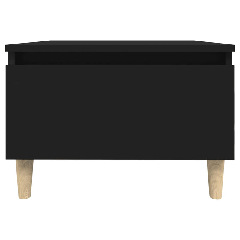 vidaXL 2 db fekete színű szerelt fa kisasztal 50 x 46 x 35 cm