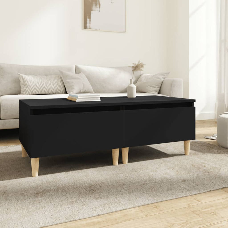 vidaXL 2 db fekete színű szerelt fa kisasztal 50 x 46 x 35 cm