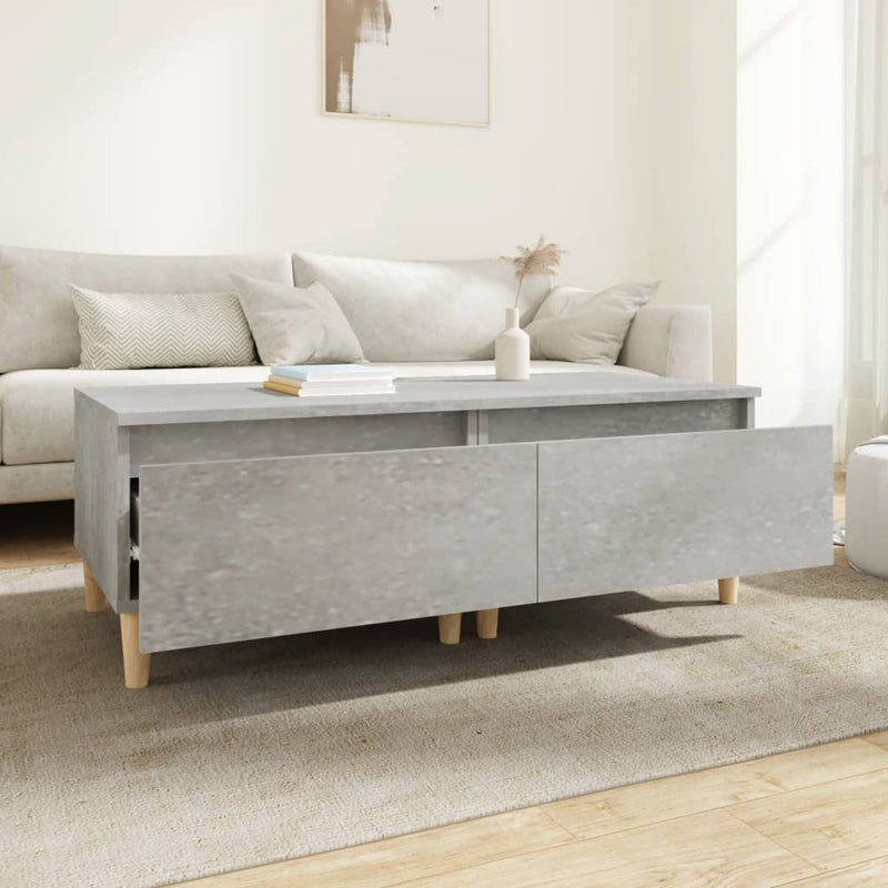 vidaXL 2 db betonszürke szerelt fa kisasztal 50x 46 x 35 cm