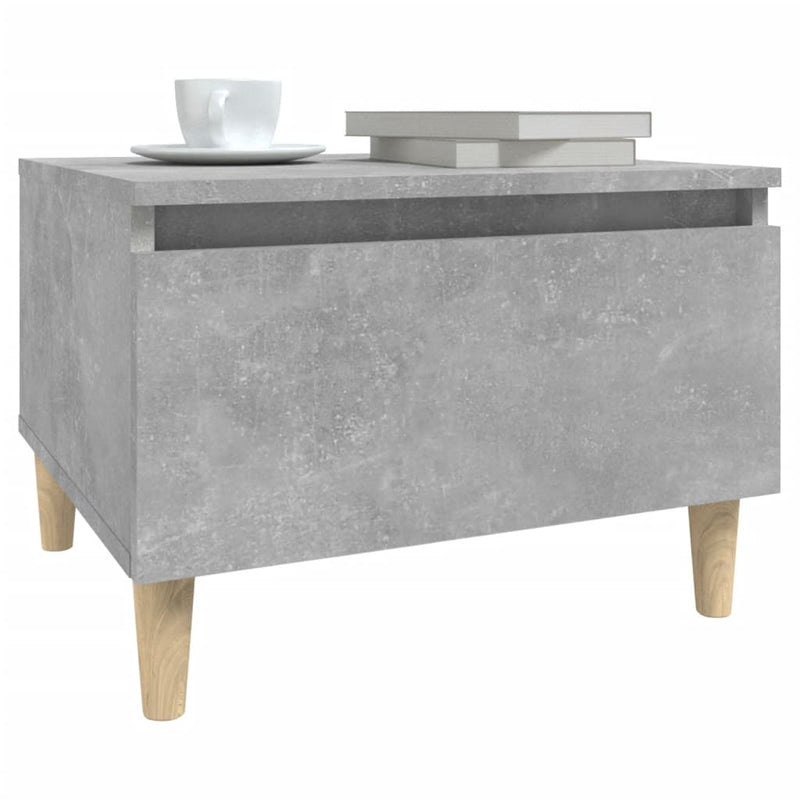 vidaXL 2 db betonszürke szerelt fa kisasztal 50x 46 x 35 cm