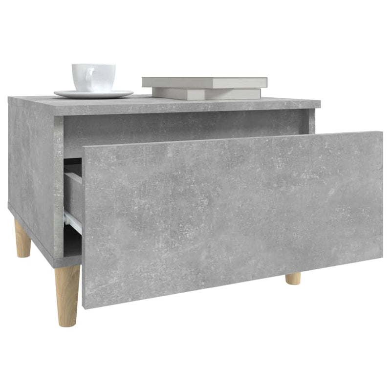 vidaXL 2 db betonszürke szerelt fa kisasztal 50x 46 x 35 cm