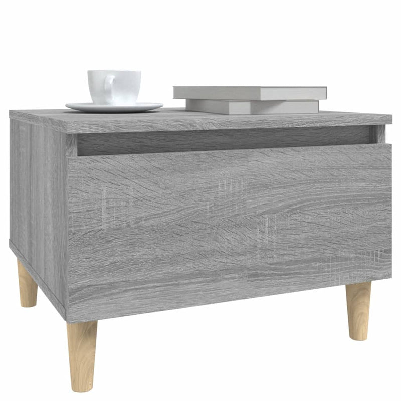 vidaXL szürke sonoma színű szerelt fa kisasztal 50x46x35 cm