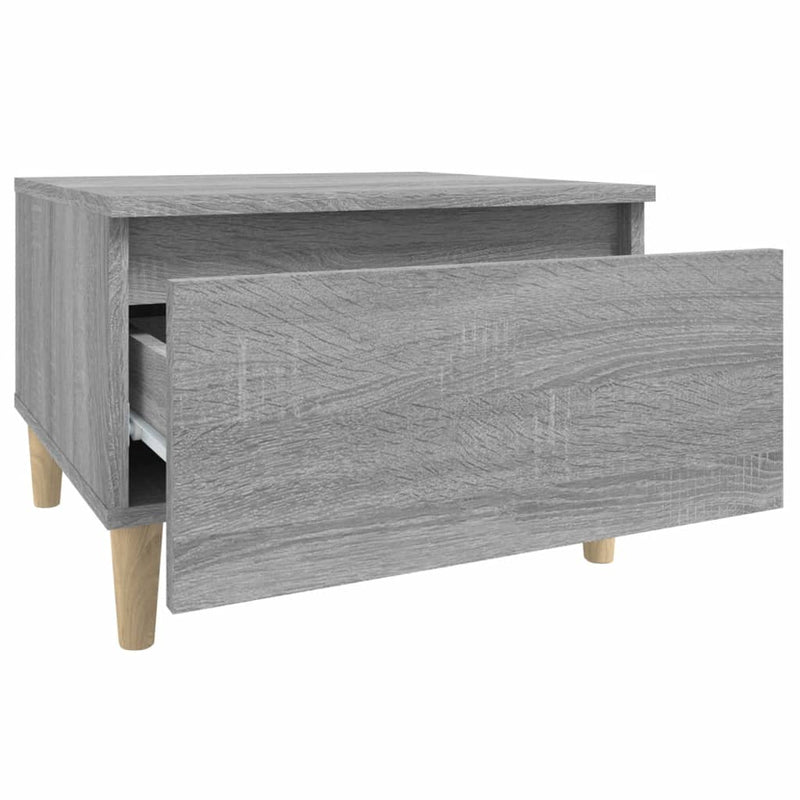 vidaXL szürke sonoma színű szerelt fa kisasztal 50x46x35 cm