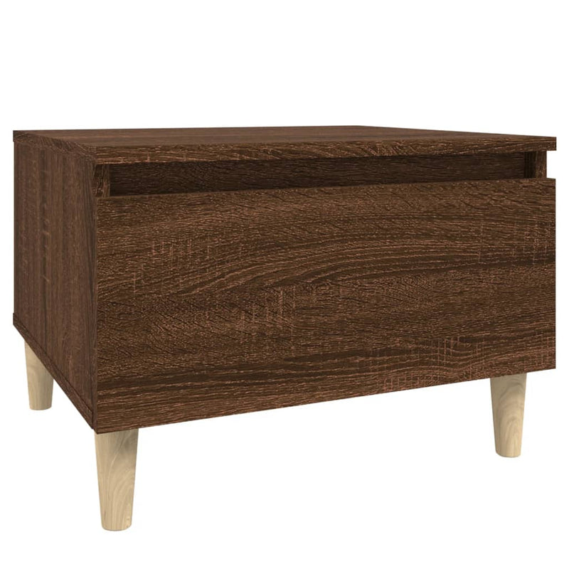 vidaXL 2 db barna tölgyszínű szerelt fa kisasztal 50 x 46 x 35 cm