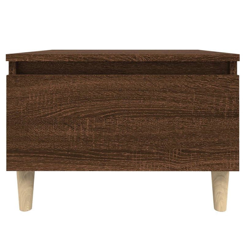 vidaXL 2 db barna tölgyszínű szerelt fa kisasztal 50 x 46 x 35 cm