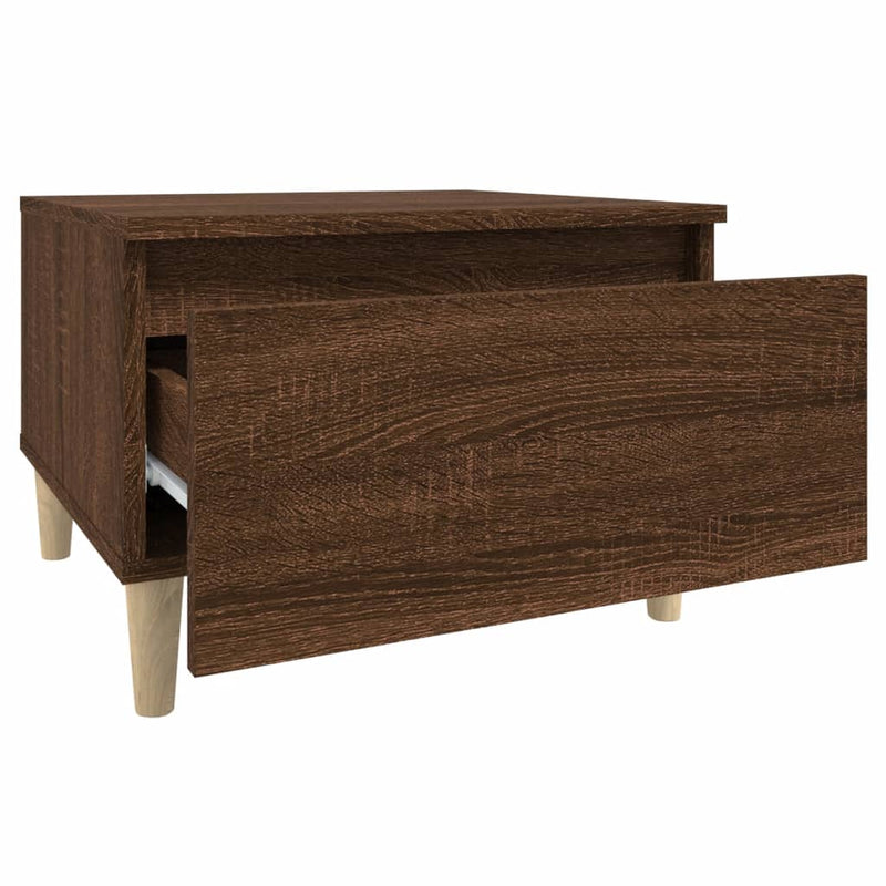 vidaXL 2 db barna tölgyszínű szerelt fa kisasztal 50 x 46 x 35 cm