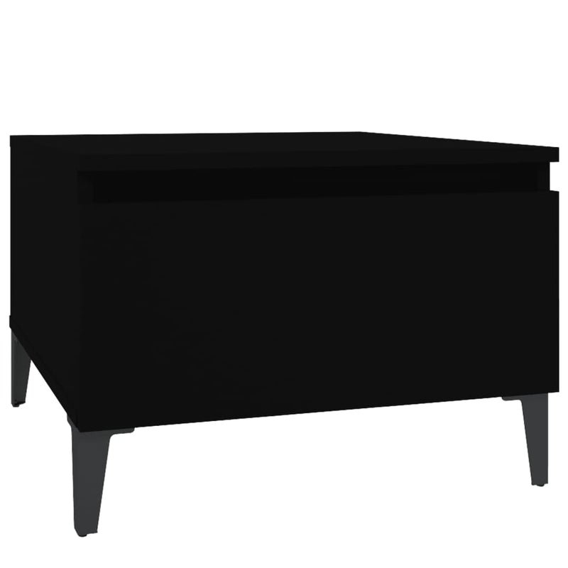 vidaXL fekete szerelt fa kisasztal 50 x 46 x 35 cm