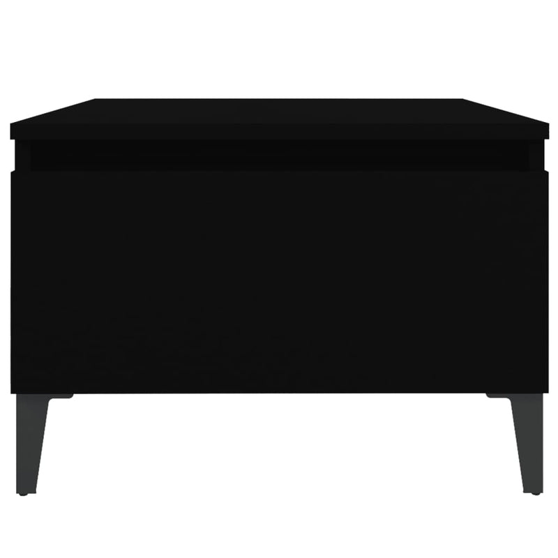 vidaXL fekete szerelt fa kisasztal 50 x 46 x 35 cm