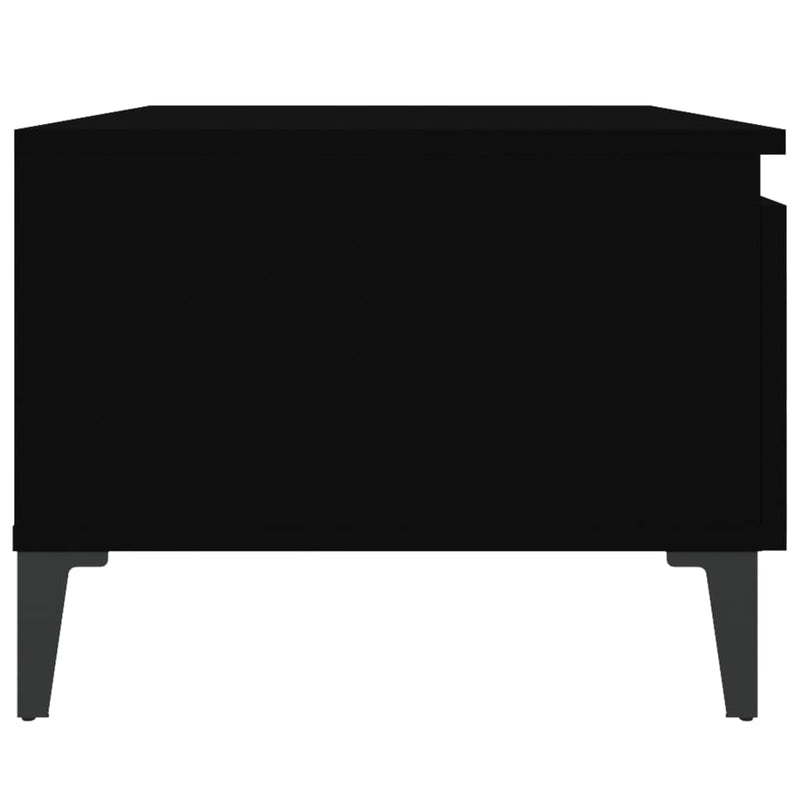 vidaXL 2 db fekete színű szerelt fa kisasztal 50 x 46 x 35 cm