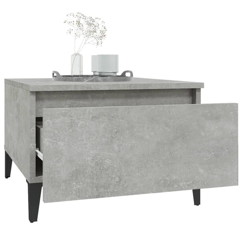 vidaXL betonszürke szerelt fa dohányzóasztal 90x49x45 cm