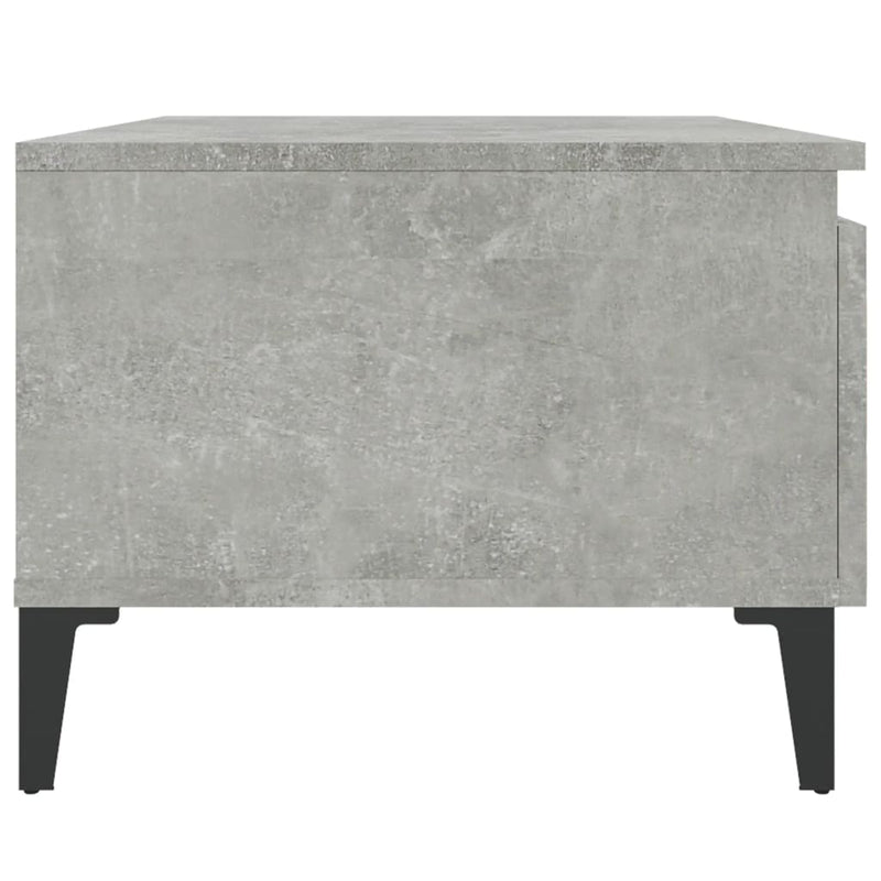 vidaXL betonszürke szerelt fa dohányzóasztal 90x49x45 cm