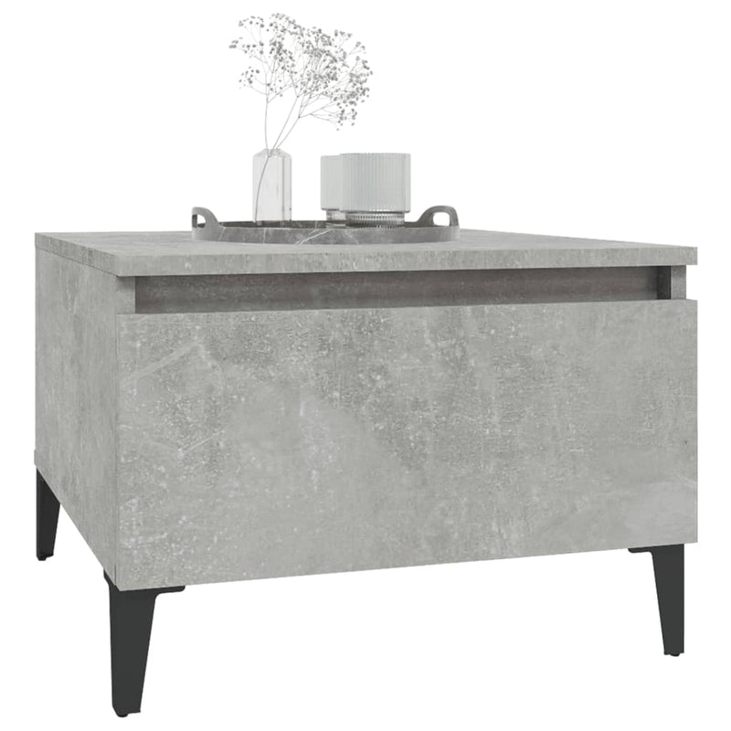 vidaXL 2 db betonszürke szerelt fa kisasztal 50x 46 x 35 cm