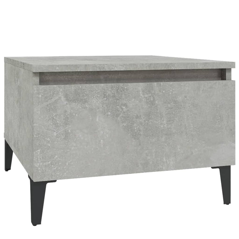 vidaXL 2 db betonszürke szerelt fa kisasztal 50x 46 x 35 cm
