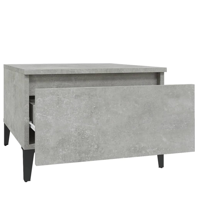 vidaXL 2 db betonszürke szerelt fa kisasztal 50x 46 x 35 cm