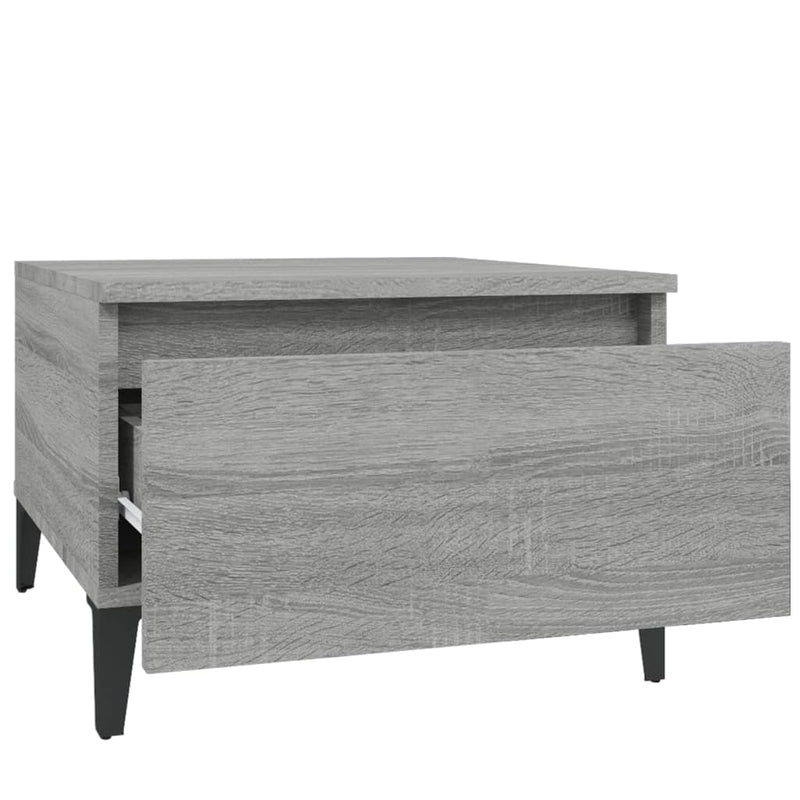 vidaXL 2 db szürke sonoma színű szerelt fa kisasztal 50x46x35 cm