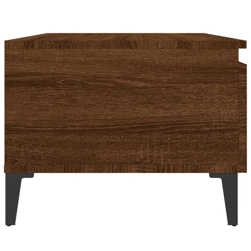 vidaXL 2 db barna tölgyszínű szerelt fa kisasztal 50 x 46 x 35 cm
