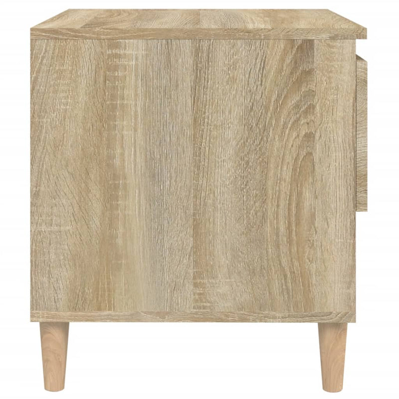 vidaXL 2 db sonoma-tölgyszínű szerelt fa éjjeliszekrény 50x46x50 cm