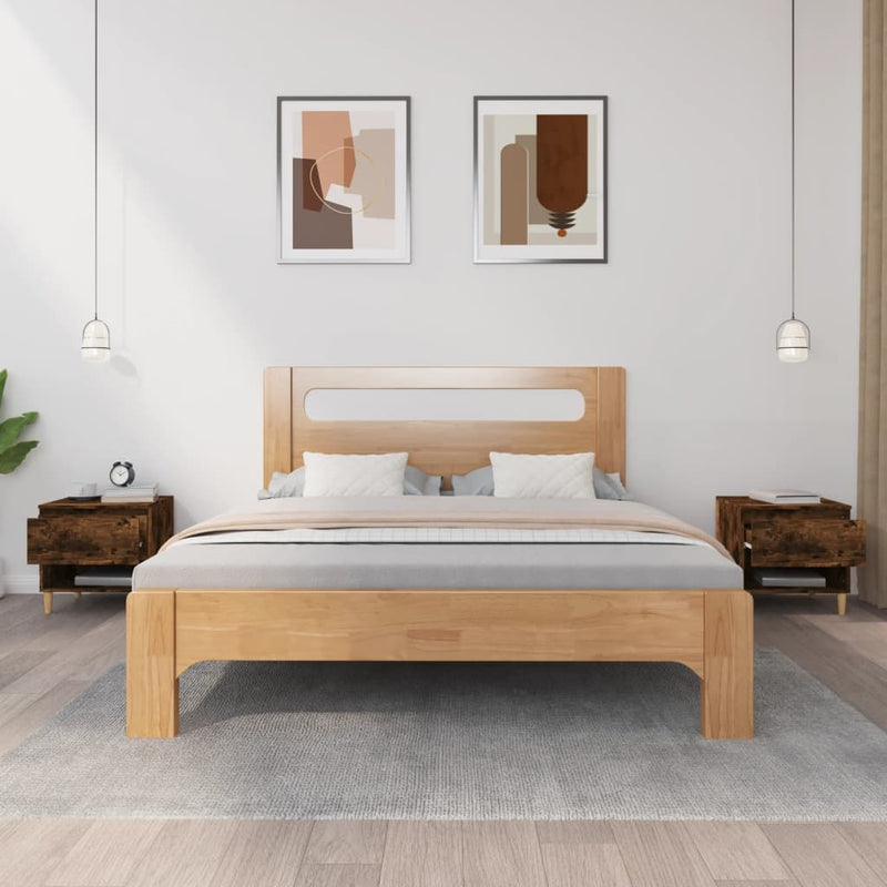 vidaXL 2 db füstös tölgyszínű szerelt fa éjjeliszekrény 50x46x50 cm