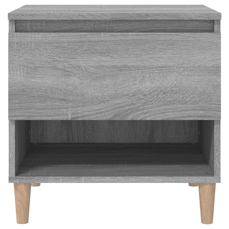 vidaXL 2 db szürke sonoma színű szerelt fa éjjeliszekrény 50x46x50 cm