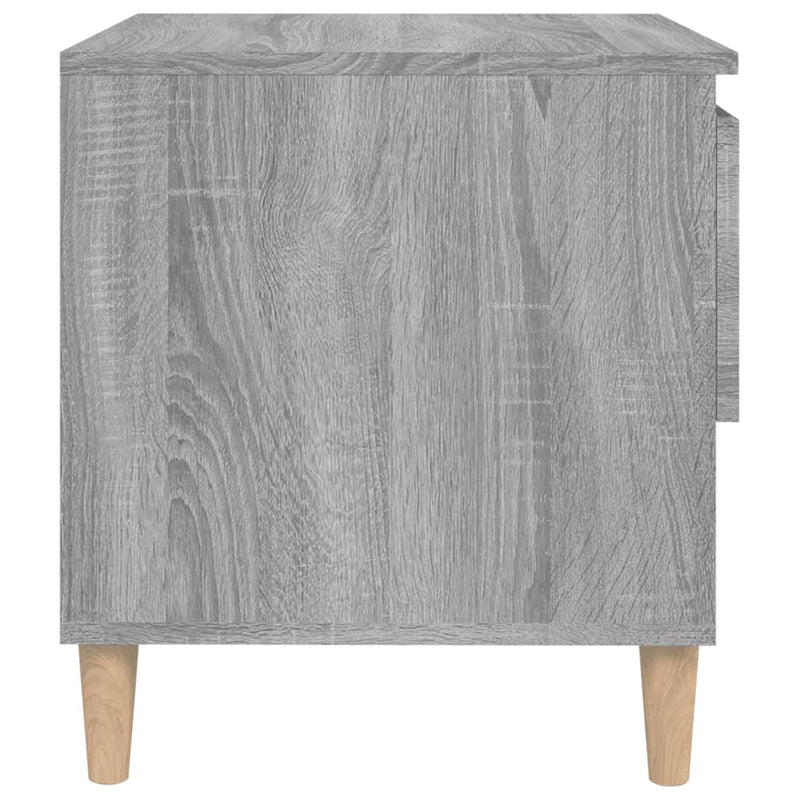 vidaXL 2 db szürke sonoma színű szerelt fa éjjeliszekrény 50x46x50 cm