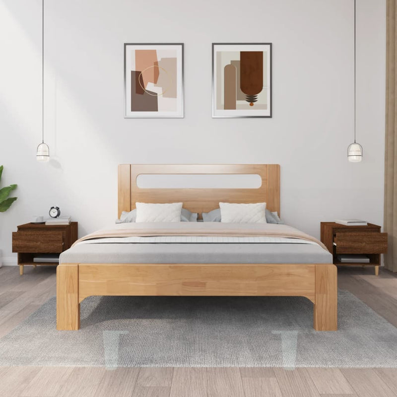 vidaXL 2 db barna tölgyszínű szerelt fa éjjeliszekrény 50x46x50 cm