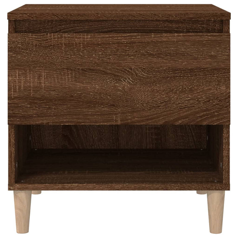 vidaXL 2 db barna tölgyszínű szerelt fa éjjeliszekrény 50x46x50 cm
