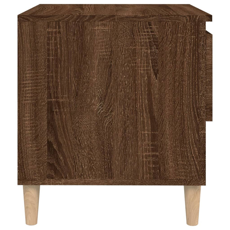 vidaXL 2 db barna tölgyszínű szerelt fa éjjeliszekrény 50x46x50 cm