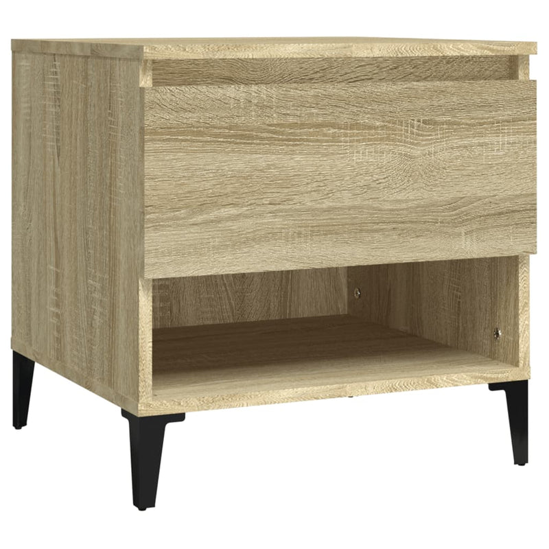 vidaXL 2 db sonoma tölgy színű szerelt fa kisasztal 50x46x50 cm