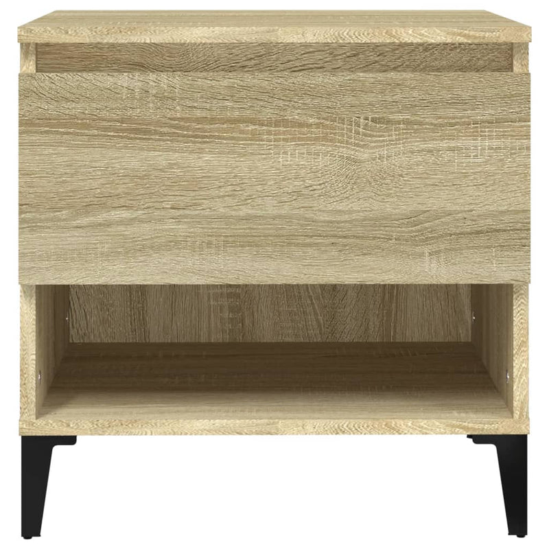 vidaXL 2 db sonoma tölgy színű szerelt fa kisasztal 50x46x50 cm