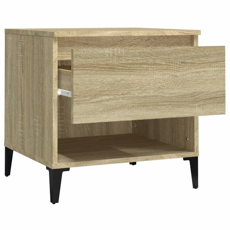 vidaXL 2 db sonoma tölgy színű szerelt fa kisasztal 50x46x50 cm