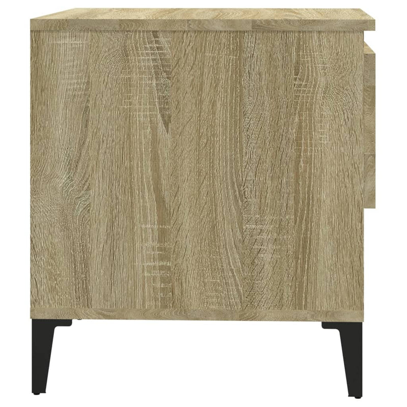 vidaXL 2 db sonoma tölgy színű szerelt fa kisasztal 50x46x50 cm