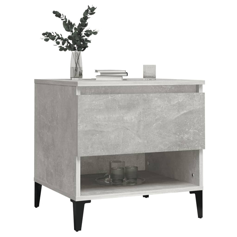 vidaXL betonszürke szerelt fa dohányzóasztal 50 x 46 x 50 cm
