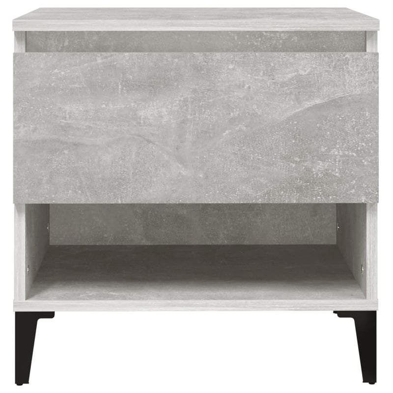 vidaXL 2 db betonszürke szerelt fa kisasztal 50 x 46 x 50 cm